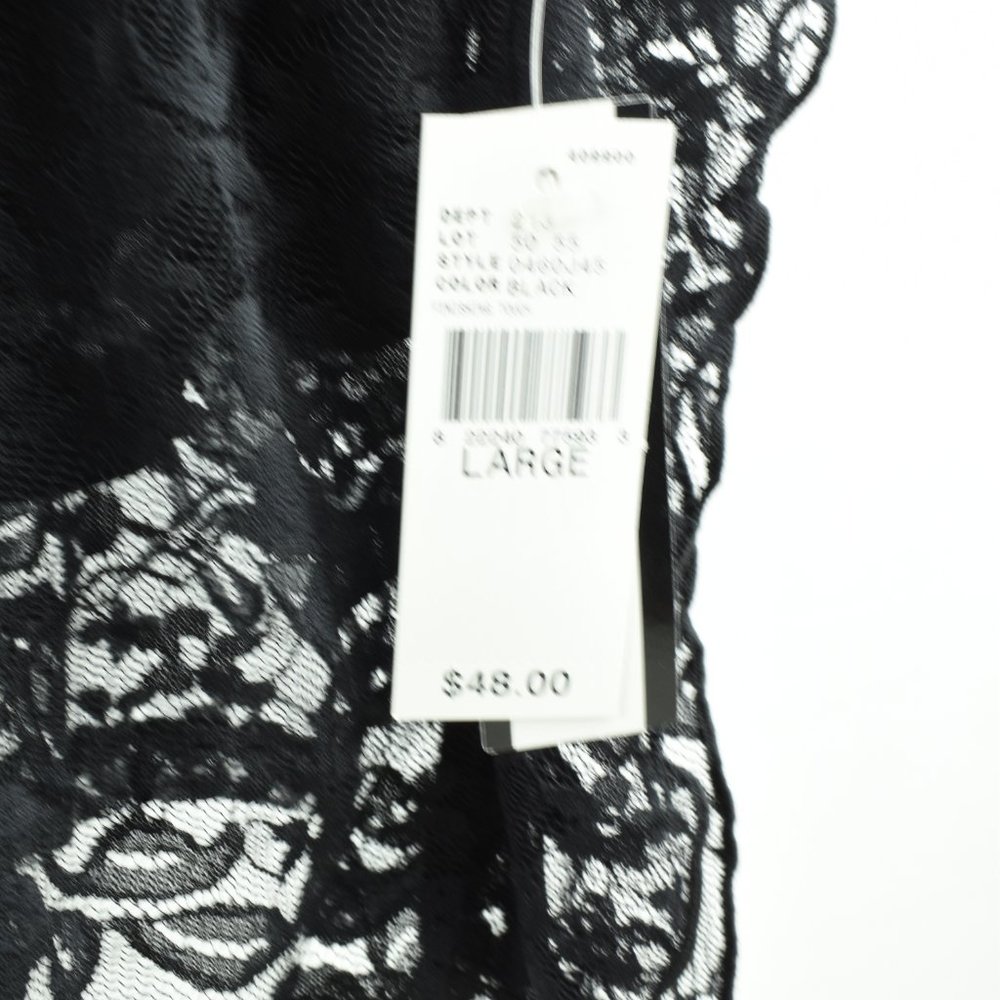 AB Studio Black Sheer Top with Cami Size L - Picture 14 of 14
